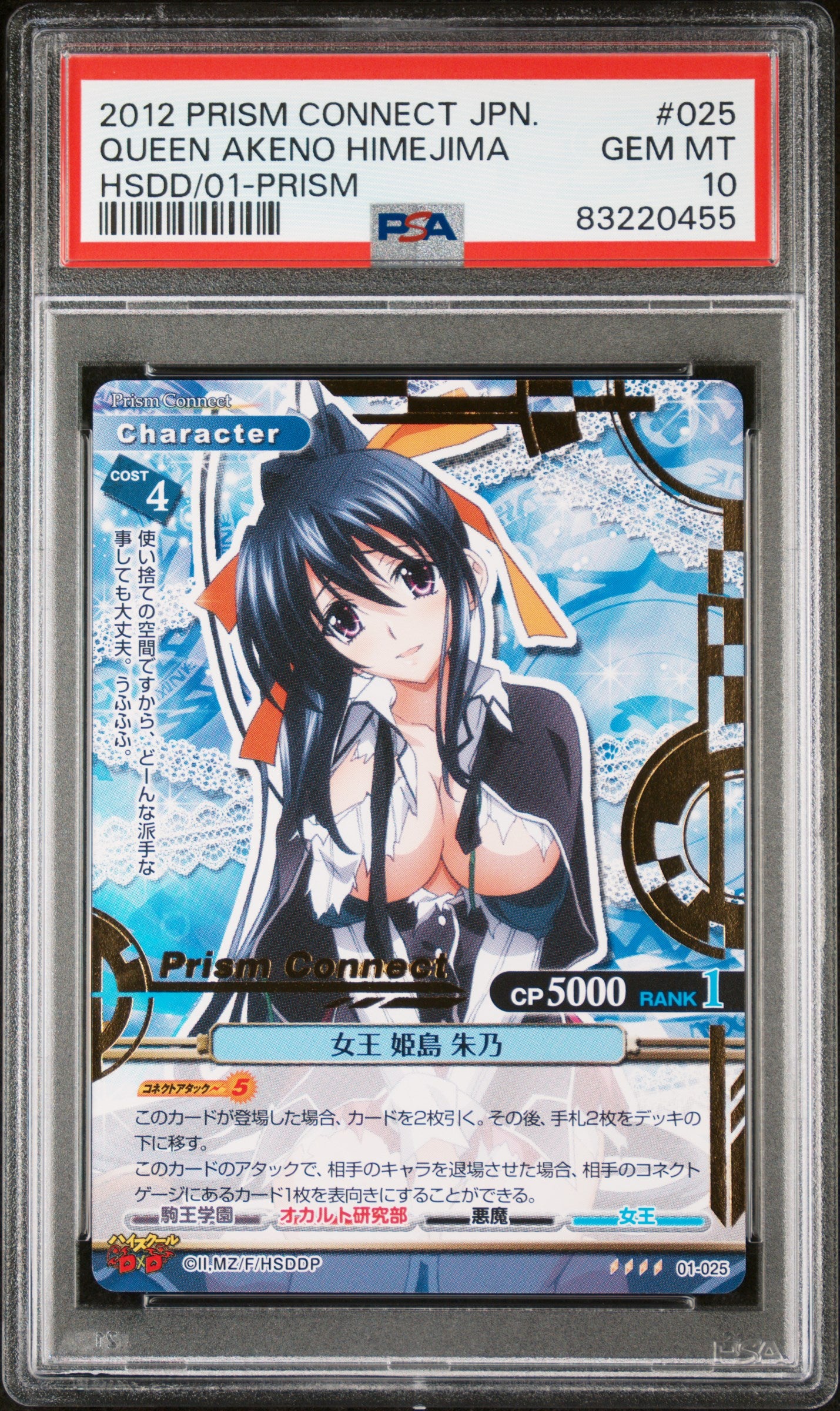 2012 Prism Connect Akeno Himejima PSA 10 POP 1