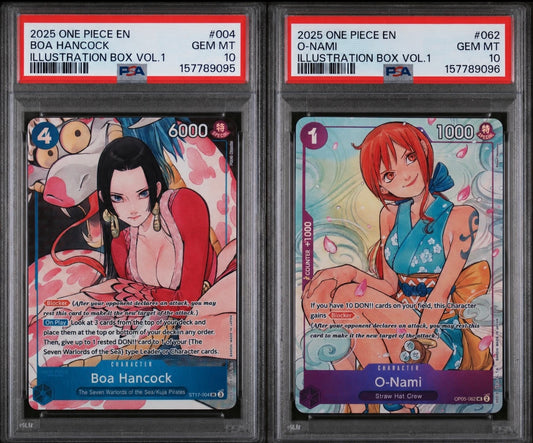 Boa + Nami Illustration PSA 10 Sequential Set