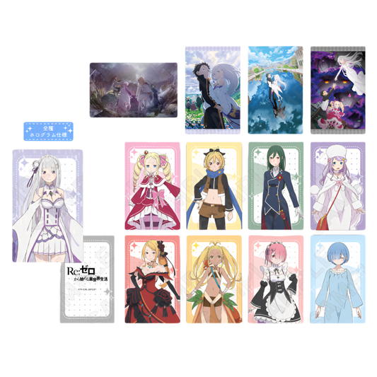 Re:Zero Kadokawa Illustration Holo Cards Bundle (5 single cards per pack)