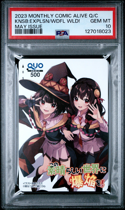 2023 Monthly Comic QUO Konosuba PSA 10